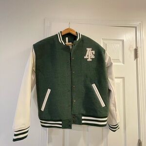 Abercrombie Kids Forest Green Varsity Jacket